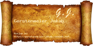 Gerstenmeier Jakab névjegykártya